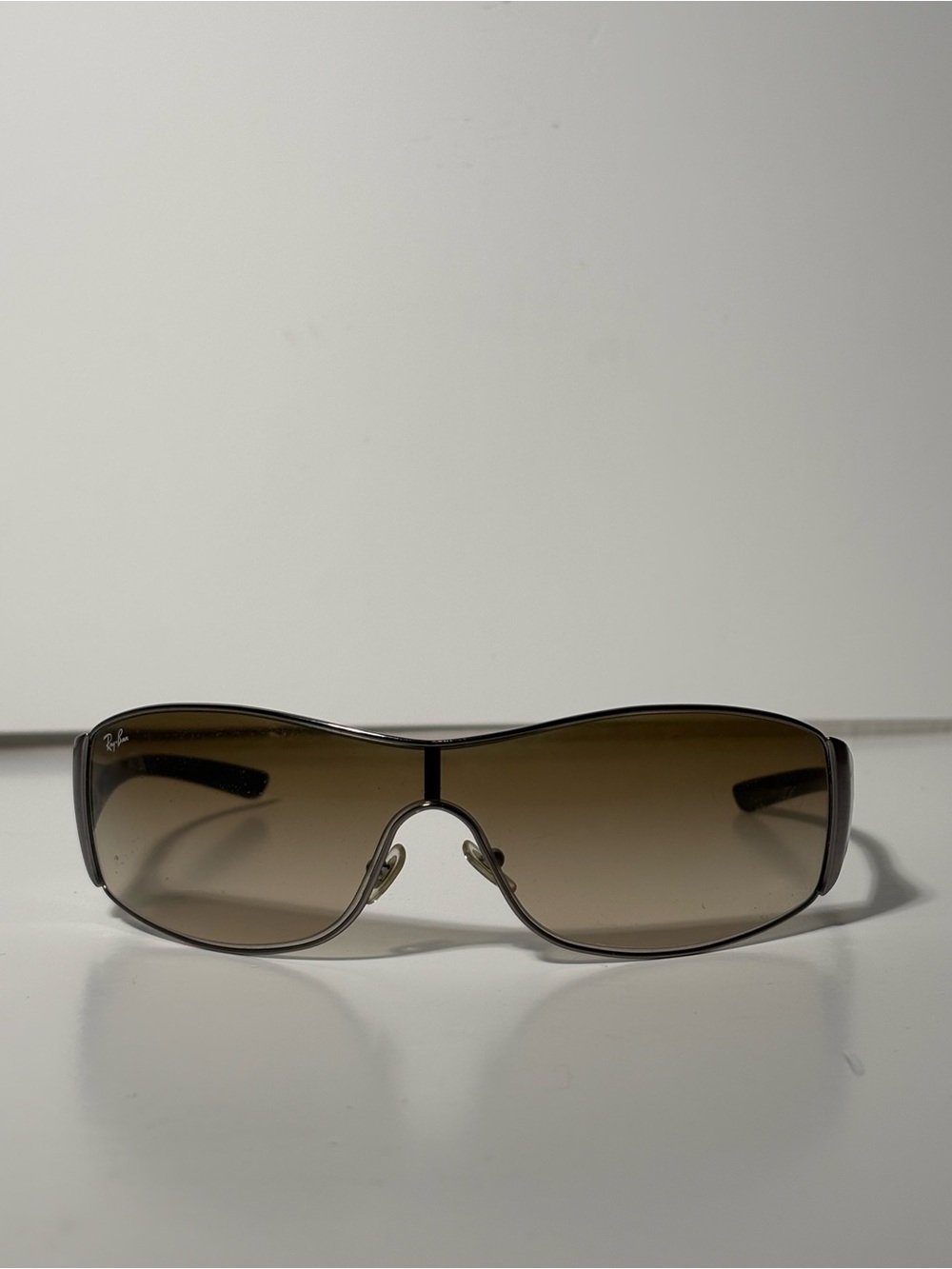 Ray-Ban Brown Gradient Shield Sunglasses